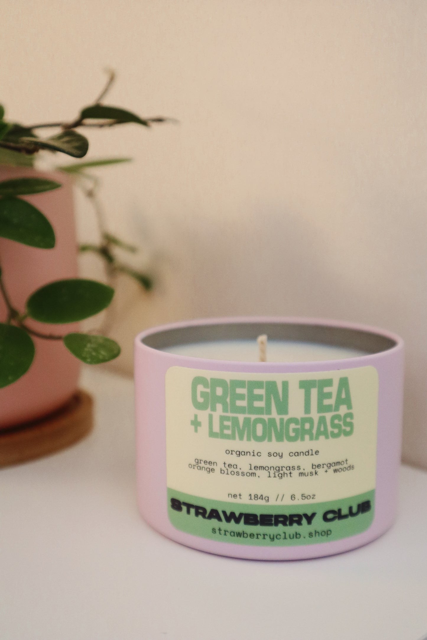 Green Tea + Lemongrass Soy Candle