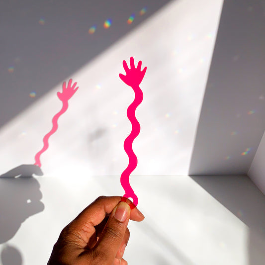 Neon Sticky Hand Bookmark