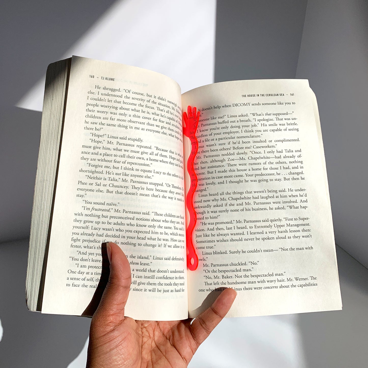 Neon Sticky Hand Bookmark