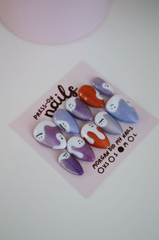 Cat-Eye Ghost Press-On Nails