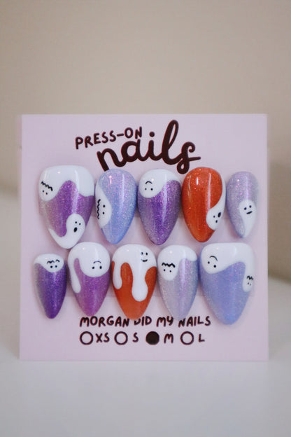 Cat-Eye Ghost Press-On Nails