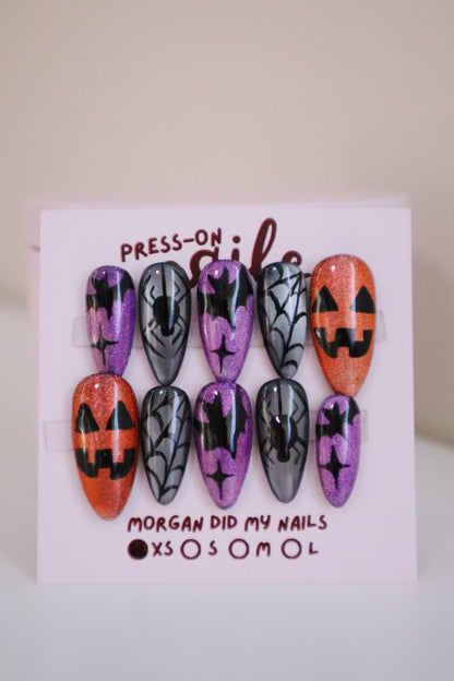 Cat-Eye Halloween Press-On Nails