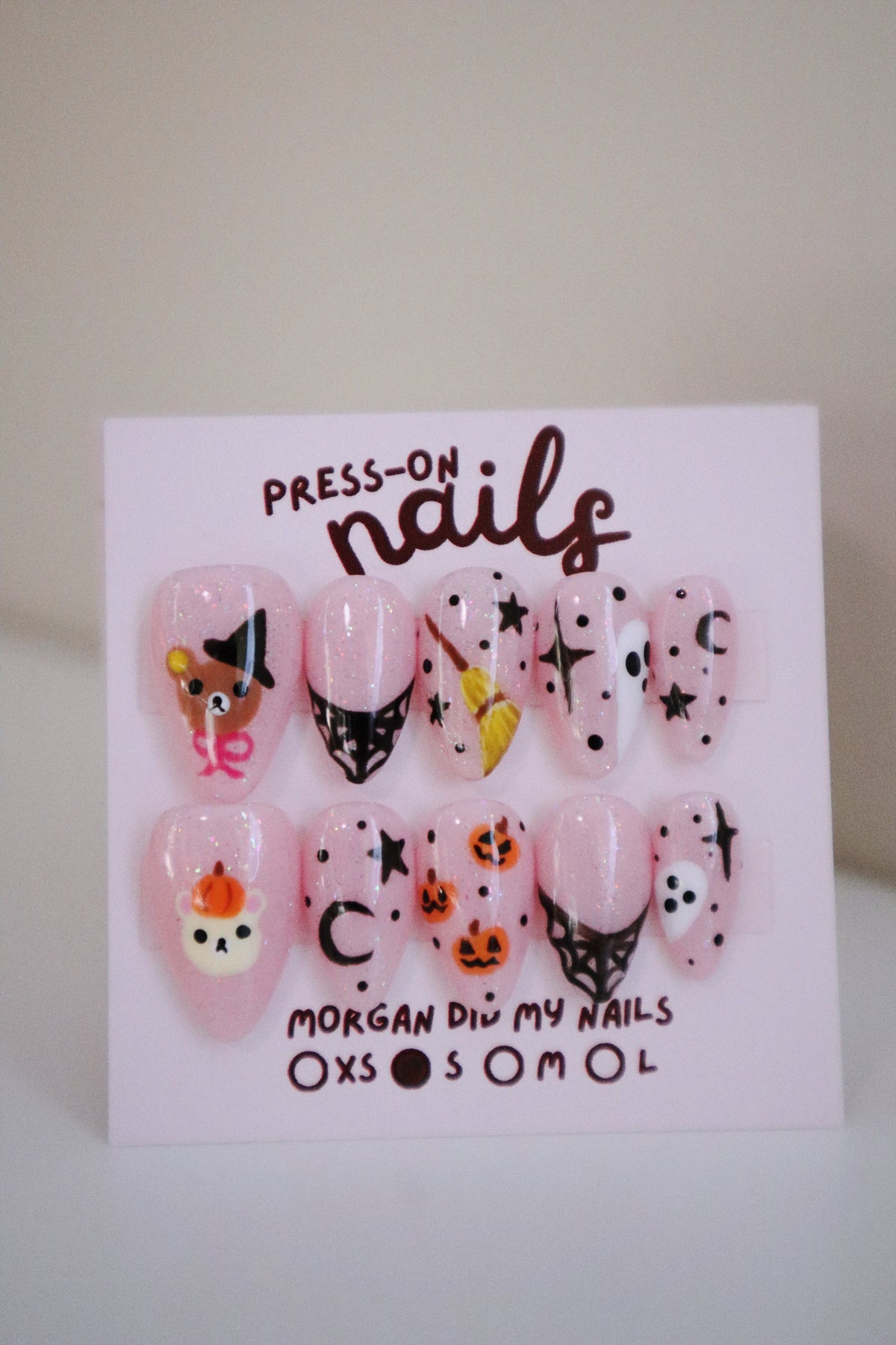 Pastel Witch Bear Press-On Nails