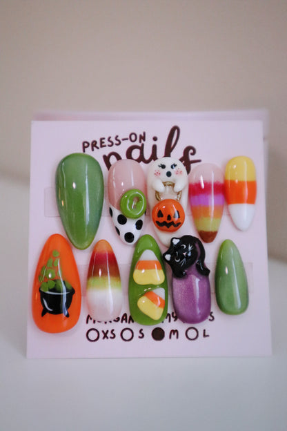 3D Spooky Press-On Nails