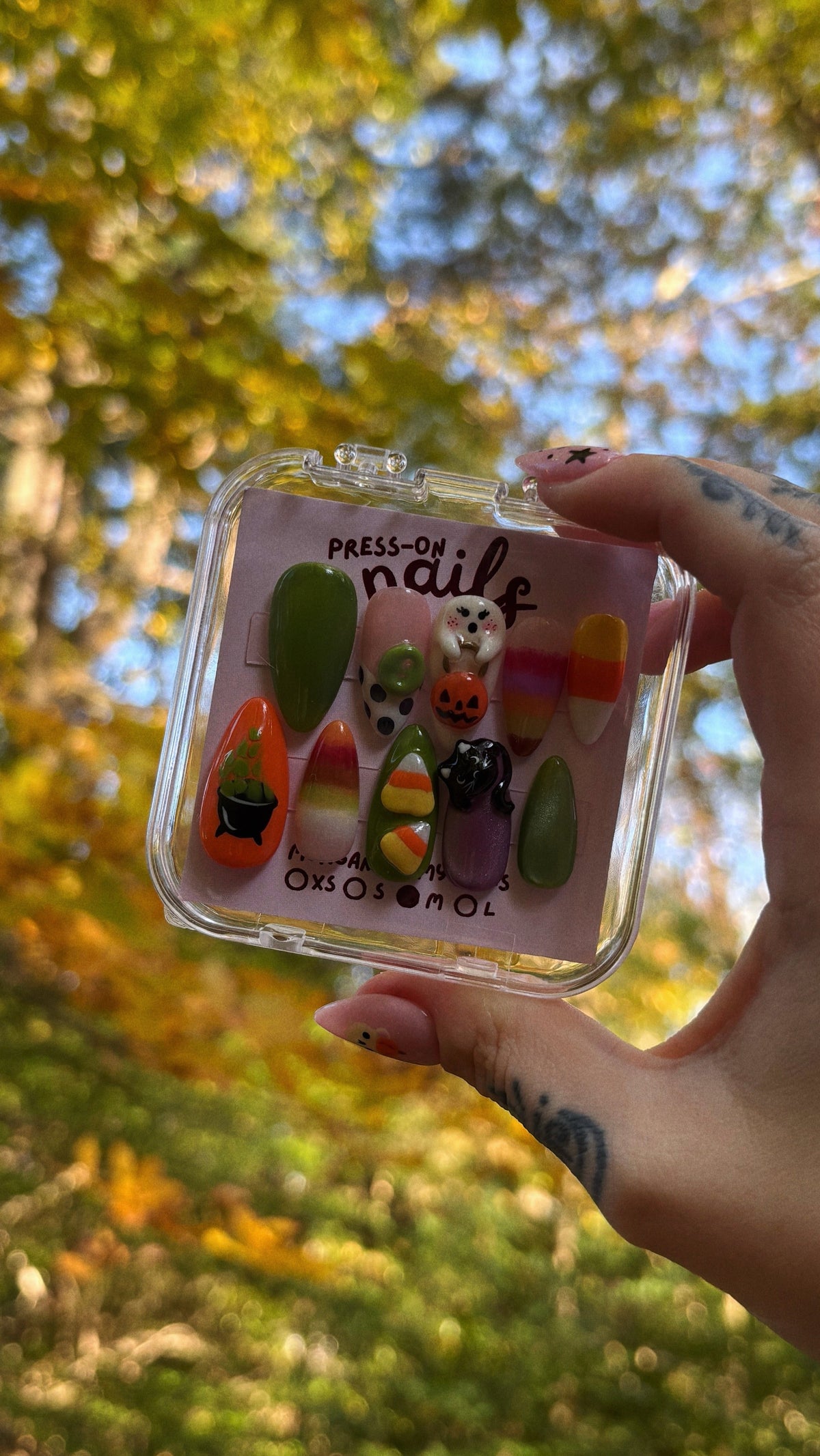 3D Spooky Press-On Nails
