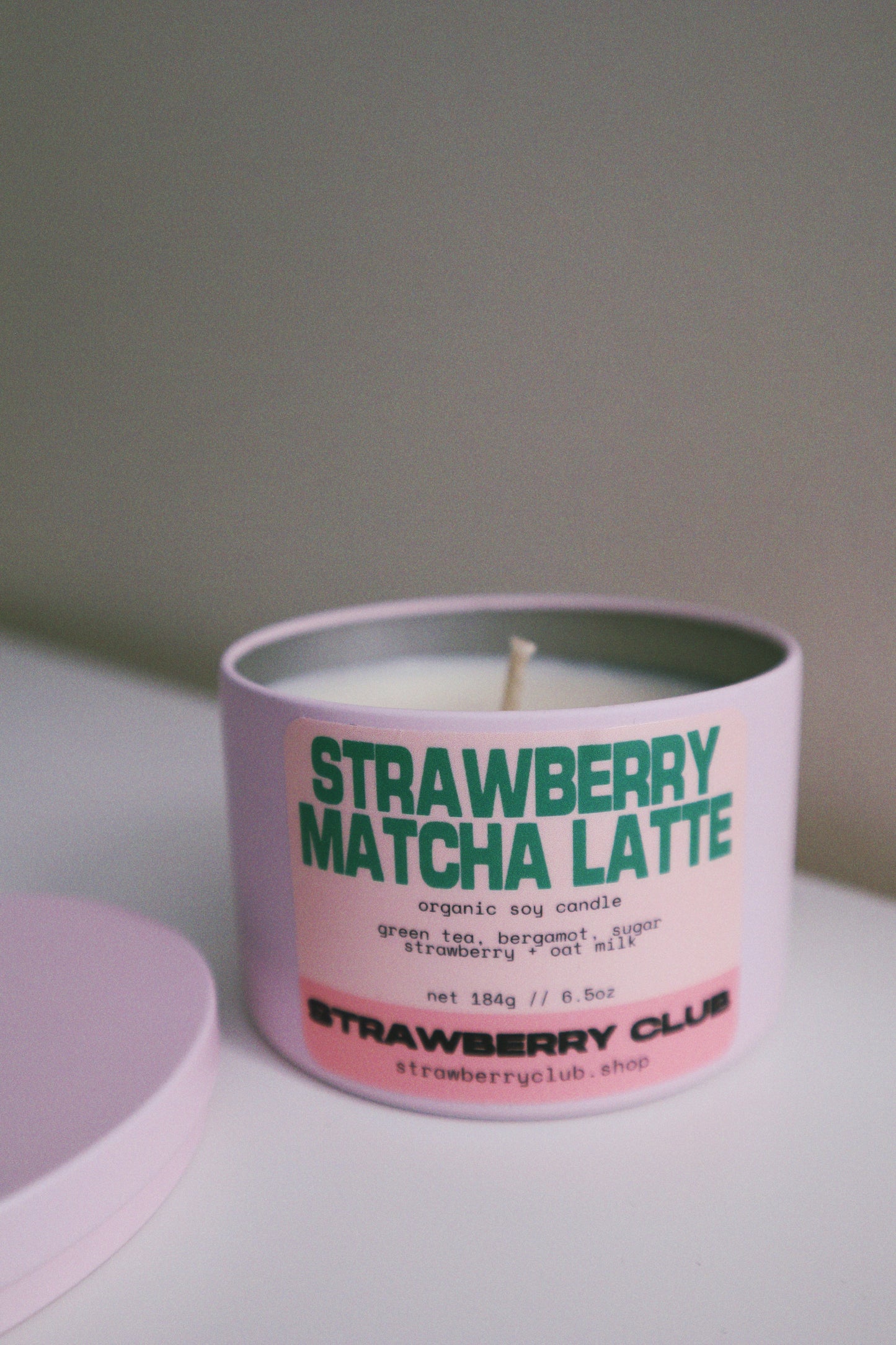 Strawberry Matcha Latte Soy Candle