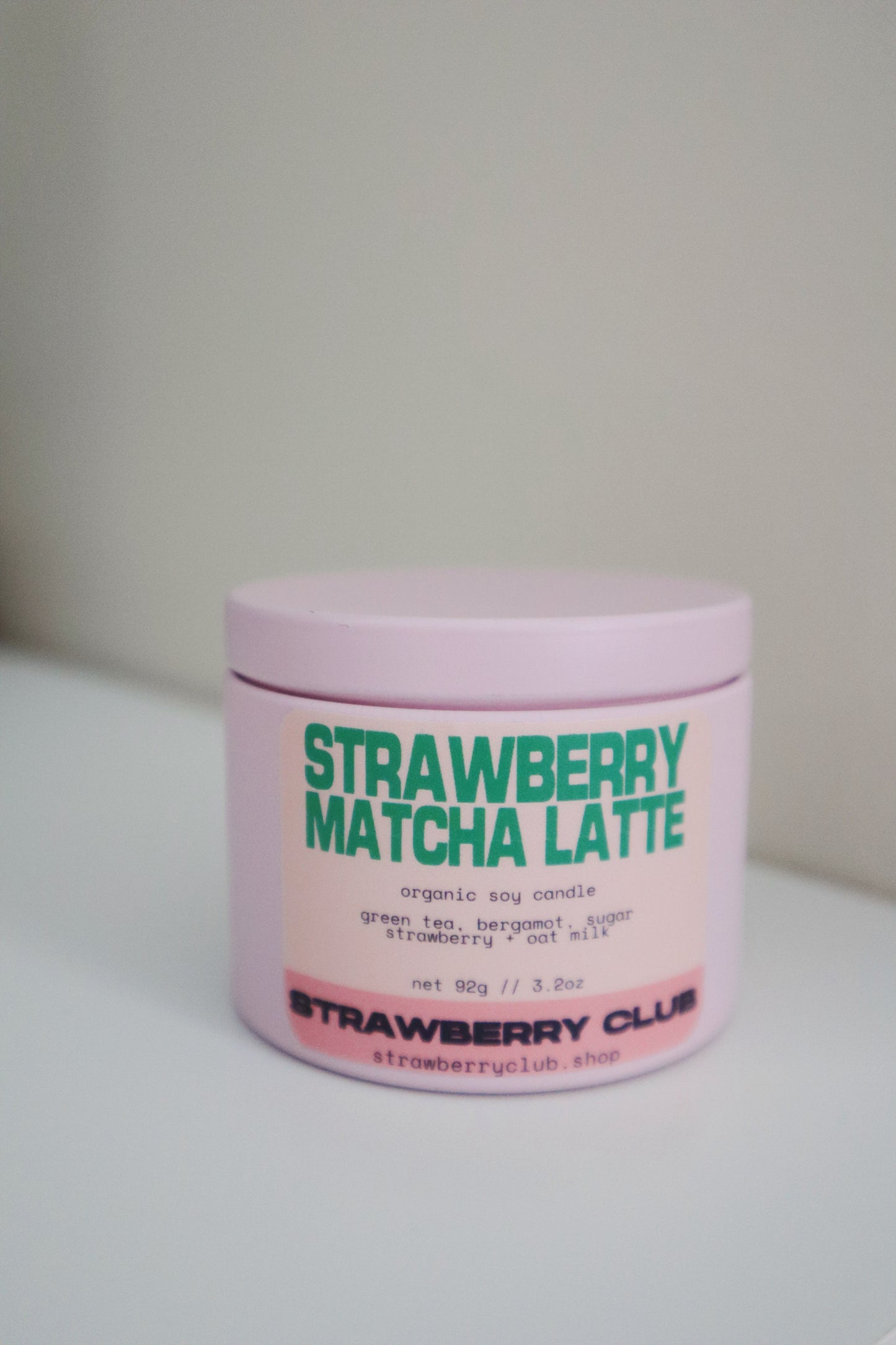 Strawberry Matcha Latte Soy Candle