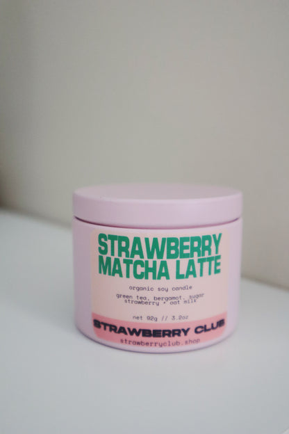 Strawberry Matcha Latte Soy Candle