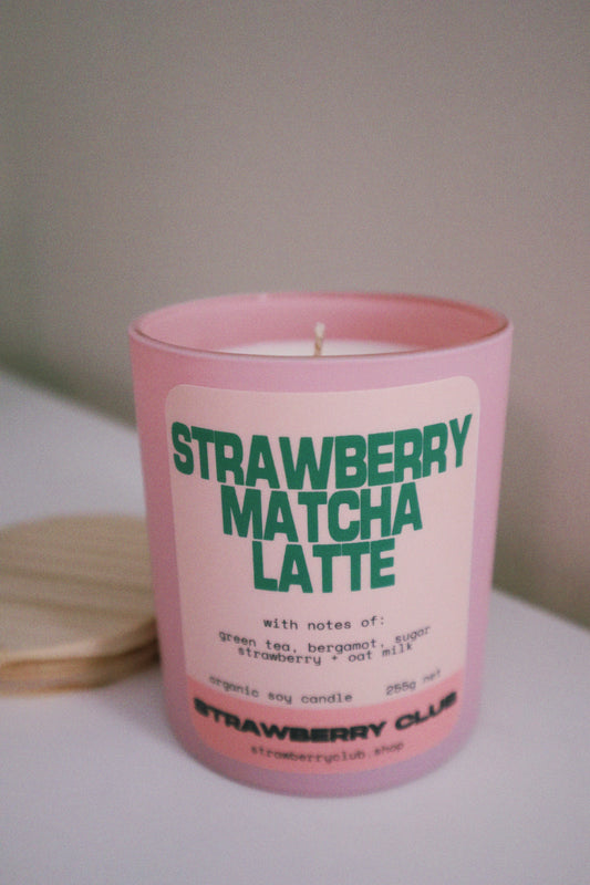 Strawberry Matcha Latte 10 oz Candle