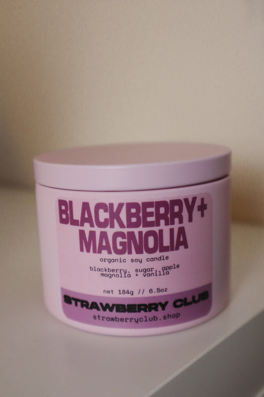 Blackberry + Magnolia Soy Candle