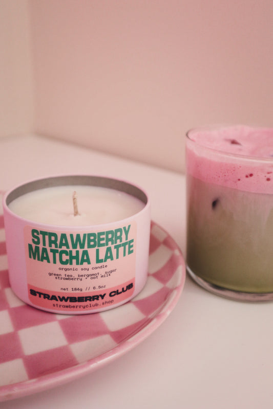 Strawberry Matcha Latte Soy Candle