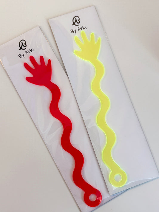 Neon Sticky Hand Bookmark