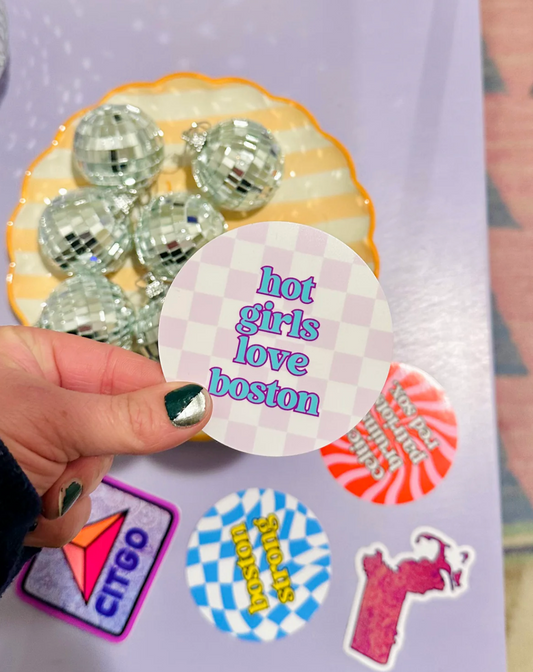 Hot Girls Love Boston Sticker