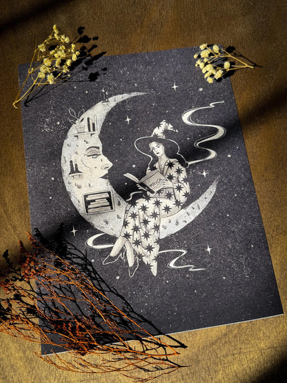 Reading Witch Art Print