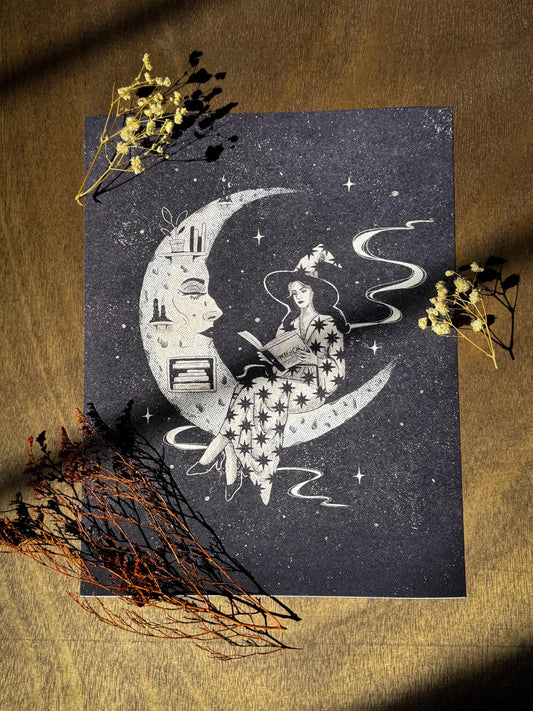 Reading Witch Art Print